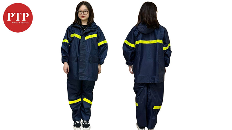 Áo mưa bộ phản quang.