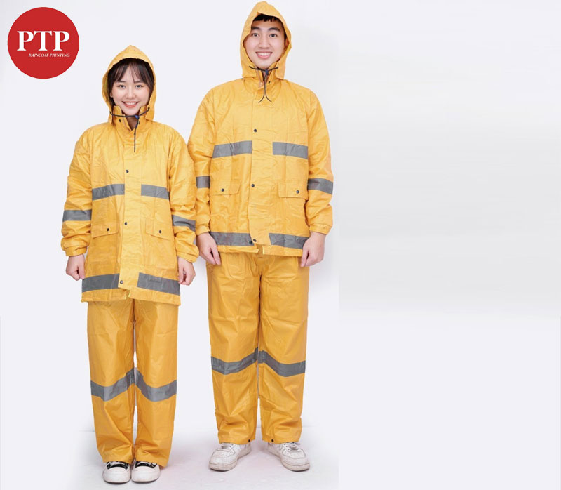 Áo mưa bộ phản quang.