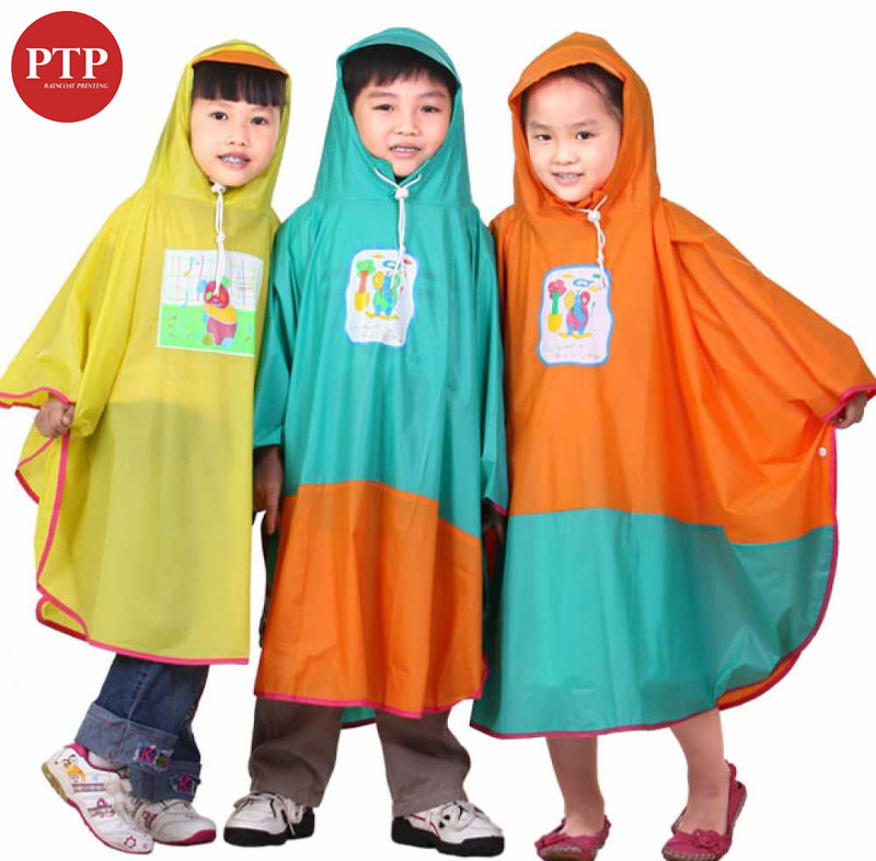 Áo mưa cho trẻ em trẻ 4 - 6 tuổi.