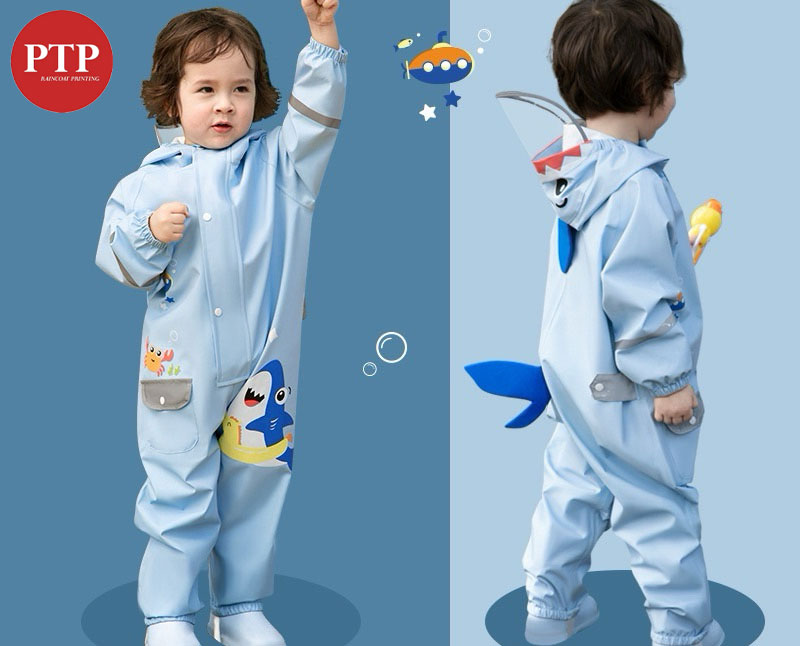 Áo mưa liền quần cho bé (Áo mưa bộ)